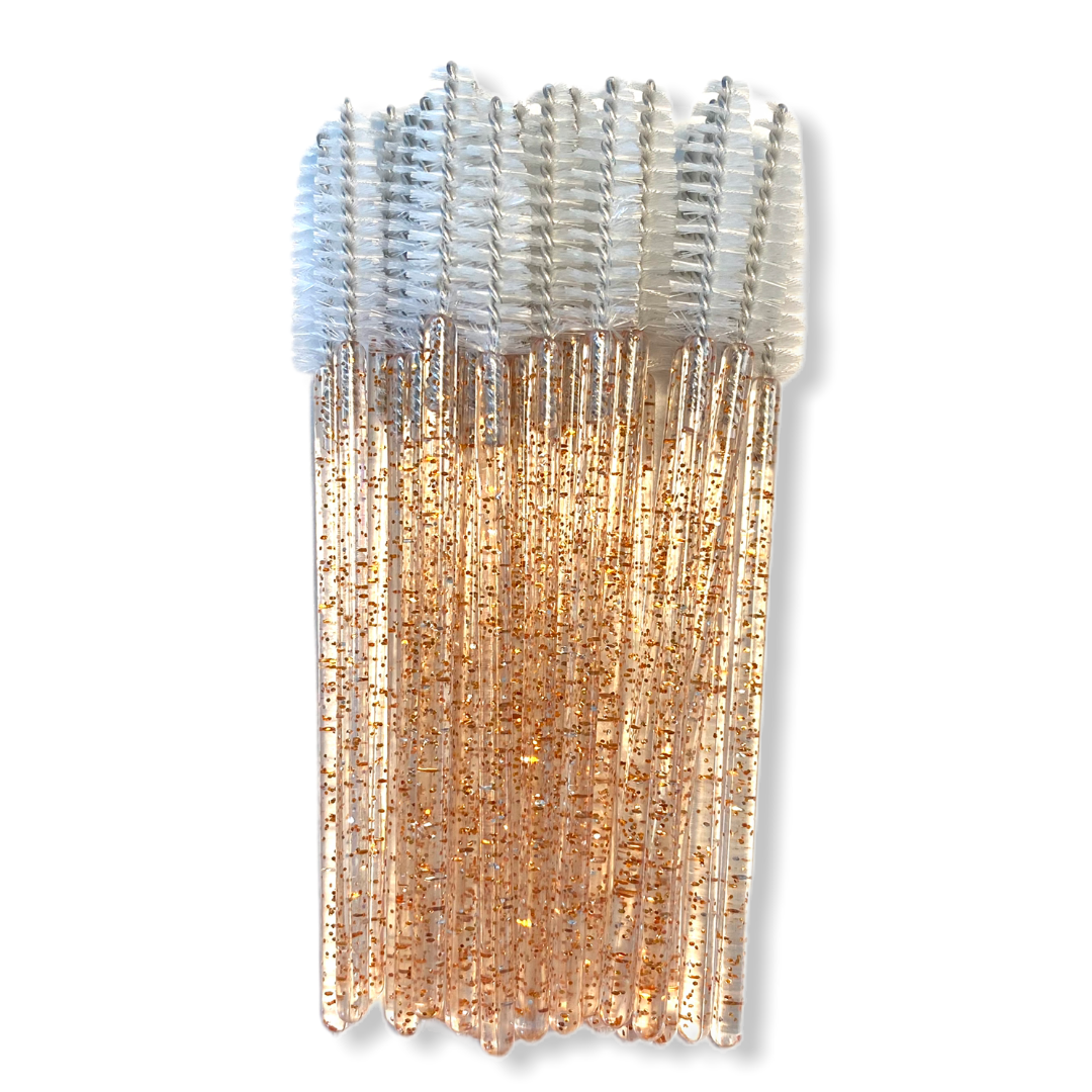 Mascara Brushes - Rose Gold Glitter